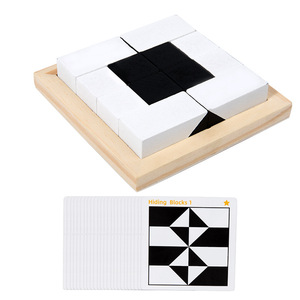 CE CPC Meilleures ventes : Jouet de formation mentale en bois avec blocs à dissimuler et puzzles de correspondance de formes pour enfants, stimulant l'imagination spatiale - Product Image 5