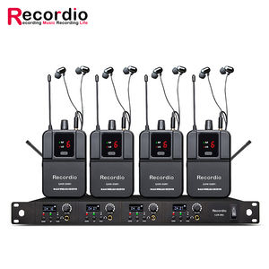 GAW-EM04 mikrofon profesional 4 saluran, mikrofon nirkabel monitor sistem pengenalan dalam telinga dengan peredam bising - Product Image 1