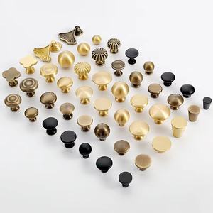 Poignée de tiroir en laiton, poignée de porte de placard américain, poignée de garde-robe, bronze, ronde, poignée de placard à trou unique - Product Image 6