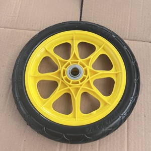12x2.125 铁质 PU 泡沫实心轮 双滚珠轴承 200 公斤负载能力 用于独轮车工具车的脚轮 - Product Image 3