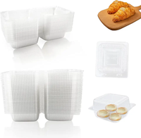 Conteneur rectangulaire en plastique thermoscellable personnalisé pour fruits, vente en gros, boîte d'emballage en plastique transparente pour salade de fruits, pour aliments