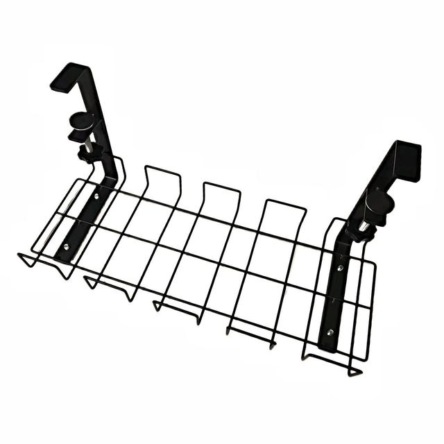 Factory Direct Under Desk Cable Management Tray No Drill Clamp Mount, Custom Size & Logo Available, 2-Pack Metal Tray