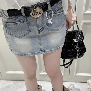 ZONA Falda corta juvenil a la <span class=keywords><strong>moda</strong></span>, corte en A, cintura regular, sexy, adelgazante, <span class=keywords><strong>de</strong></span> poliéster/algodón, lavable, para estaturas pequeñas - Product Image 3