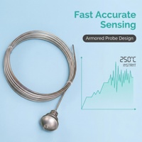 Sonde de température thermocouple blindée en acier inoxydable pour la surveillance précise des fours industriels, le contrôle en laboratoire, CVC, OEM/ODM