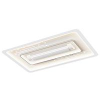 Ventilateur de Plafond LED Moderne pour Salon, Lustre Ventilateur de Plafond Rond Sans Pales avec Lumières et Télécommande pour Chambre