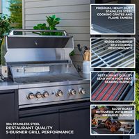 Design créatif Cuisine pour barbecue en acier inoxydable Armoire d'évier de cuisine Armoires de cuisine d'extérieur avec gril d'extérieur
