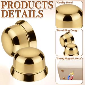 Pcs <b>Purse</b> Feet For Handbags Magnetic Feet For Handbags Premium Metal Magnetic Bag Feet Protectors No Hole Design Handbag Heels F - Product Image 3