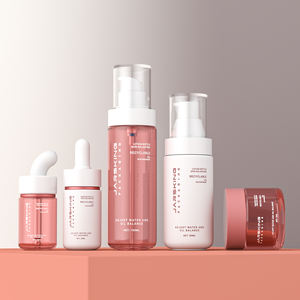 Ensemble d'Emballages Cosmétiques Luxe <span class=keywords><strong>Beige</strong></span> Mat, Flacons Compte-Gouttes, Pompes à Crème et à Lait en Plastique PET pour Sérum - Product Image 5