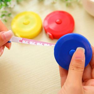Cinta Métrica Portátil, Color Macaron, Forma Redonda, Mini, Linda, de Plástico, Centímetros y Pulgadas, Retráctil, Regla, Artículos de Uso Diario - Product Image 1