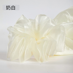 3060 Organza gaze tissu 100% Polyester transparent Fluorescent couleur unie brillant pour scène robe de mariée cadeau boîte décoration - Product Image 5
