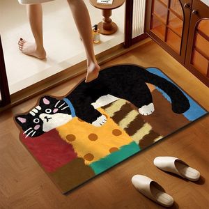 Tapis de salle de bain antidérapant en boue de diatomée, forme extraterrestre, motif animal mignon, absorbant l'eau, résistant à l'usure, <span class=keywords><strong>antibactérien</strong></span>, facile à nettoyer, directement de l'usine - Product Image 1