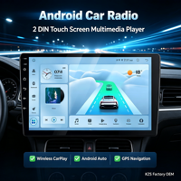 Autoradio Android universel T100 2 Din avec écran tactile, système multimédia stéréo, navigation GPS, Carplay, système automobile