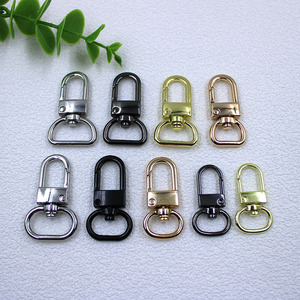 Hợp Kim Sang Trọng Bạc Vàng Kim Loại Xoay Snap Hooks Với Đinh Tán Hình Bầu Dục Eye Bolt Snap <span class=keywords><strong>Hook</strong></span> Túi Phần Cứng Cho Túi Xách Dây Buộc Con Chó Dây Xích - Product Image 1