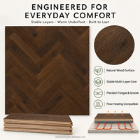Premium Solid Timber Flooring Herringbone Look for Minimalist Style Design