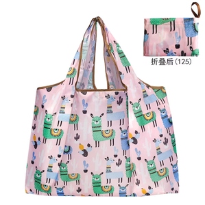 Wholesale Custom Printed Foldable Tote Shopping Bag Reusable Nylon Polyester Plastic Woven Materials Various Sizes Promotions