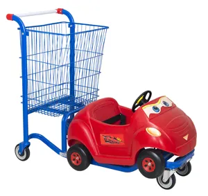 Carrito de compras Chapado en Zinc para niños, carrito de juguete para supermercado