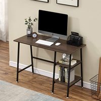 Escritorio de Computadora Compacto, Moderno y Minimalista de Madera para Dormitorio, Escritorio Rectangular para Estudiantes de Uso Doméstico