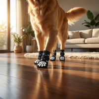 Chaussettes imperméables rayées antidérapantes pour chiens, protège-pattes pour chiens de petite et moyenne taille, utilisation en extérieur