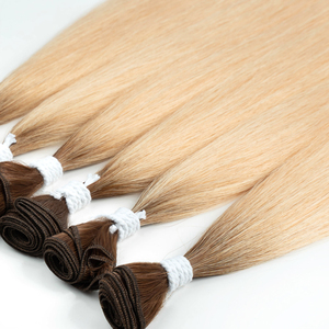 Rebecca Giá Rẻ <span class=keywords><strong>Ombre</strong></span> Tóc Vàng Crochet Dài Sợi Ngang Cao Sợi Tóc Dệt Lụa Thẳng Bện Tổng Hợp Bó Phần Mở Rộng Tóc - Product Image 5