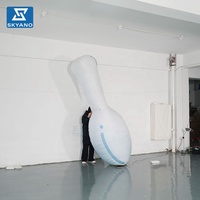 Modèle de cuillère gonflable géante pour la décoration de scène publicitaire en centre commercial