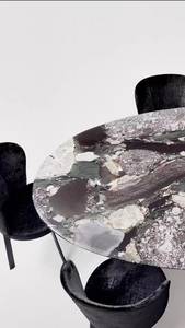 Lusso moderno a forma di capsula Custom quattro stagioni di marmo verde tavolino top per la decorazione della casa - Product Image 5