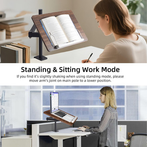 Adjustable Wooden Laptop <b>Stand</b> With Rotatable Arm <b>Desktop</b> Height Adjustable Reading Shelf For Laptops - Product Image 4