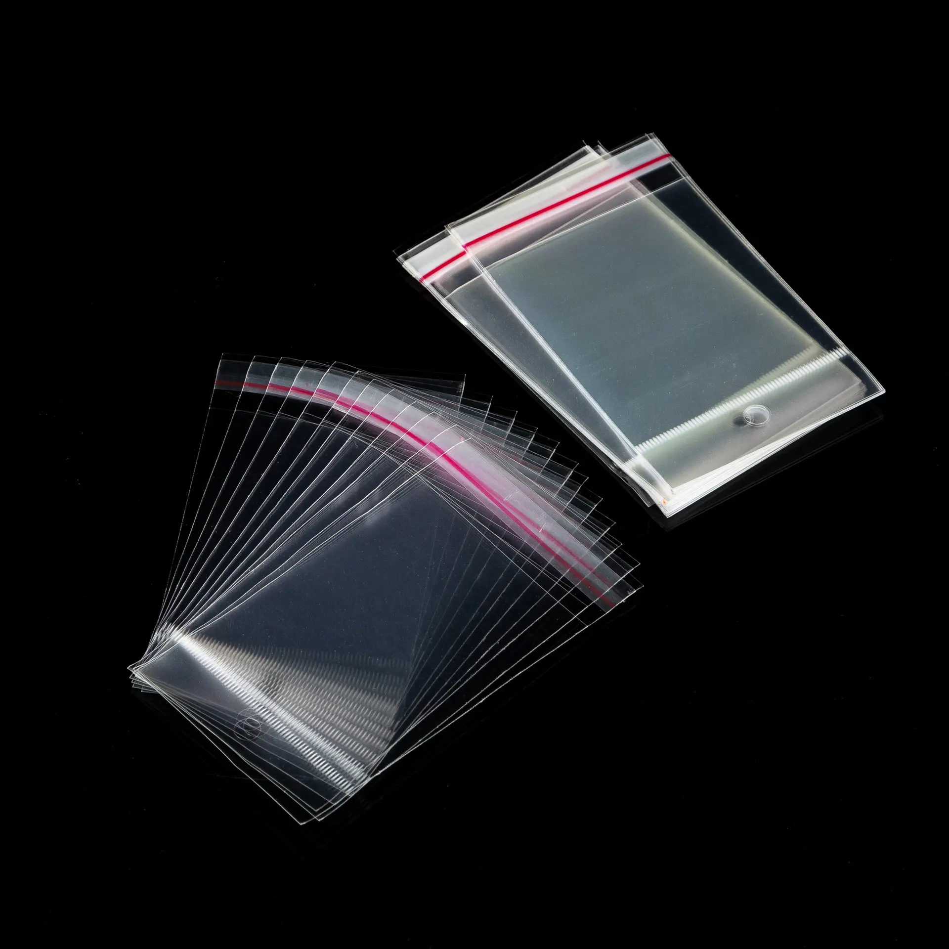 Wholesale Transparent Self Adhesive Seal Plastic Storage Bag Opp Poly Pack Bag With Hang Hole Retail Packaging Pouches