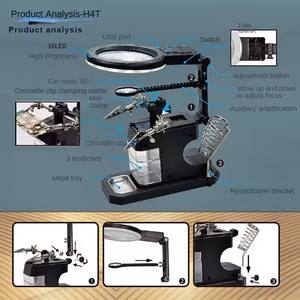 <span class=keywords><strong>Loupe</strong></span> de soudage multifonctionnelle avec support <span class=keywords><strong>pour</strong></span> fer à souder, outil de réparation manuel avec <span class=keywords><strong>loupe</strong></span> grossissante 3X/4.5X/25X - Product Image 3