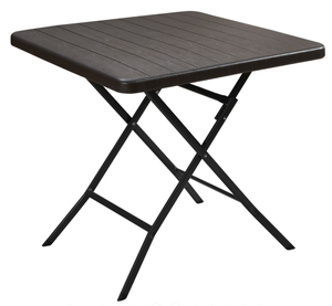 Vườn Xách Tay Gấp Bàn Vuông Làm Bằng Nhựa Với Cái Nhìn Bằng Gỗ - Product Image 1
