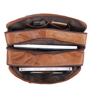 9913 Mens Genuine <strong>Leather</strong> Classic <strong>Soft</strong> Business <strong>Bag</strong> with Zipper Closure - Product Image 5