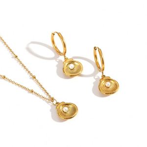 Ensemble de bijoux tendance, élégant et simple, boucles d'oreilles créoles en or 14 carats pour femme, ornées de cristaux, vente en gros - Product Image 3