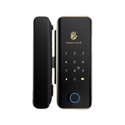 Smart Door Lock Fingerprint Tuya Wifi Glass Door Office Single Double Cerradura Inteligente Keyless Entry Home