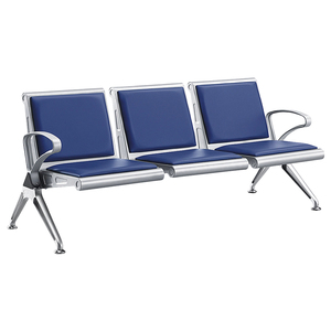 Chaise d'attente en acier métallique à 2 ou 3 places, très vendue à Foshan, noire, pour aéroport, hôpital, bureau, clinique, <span class=keywords><strong>banque</strong></span>, réception ferroviaire - Product Image 3