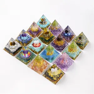 5 CM Wholesale Energy Reiki Healing Crystal Pyramid Orgone Pyramid For Decoration