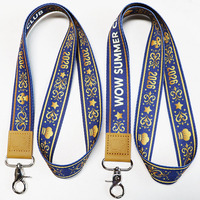Cordon de cou personnalisé Keepfly pour porte-badge avec logo imprimé par sublimation, en polyester et cuir