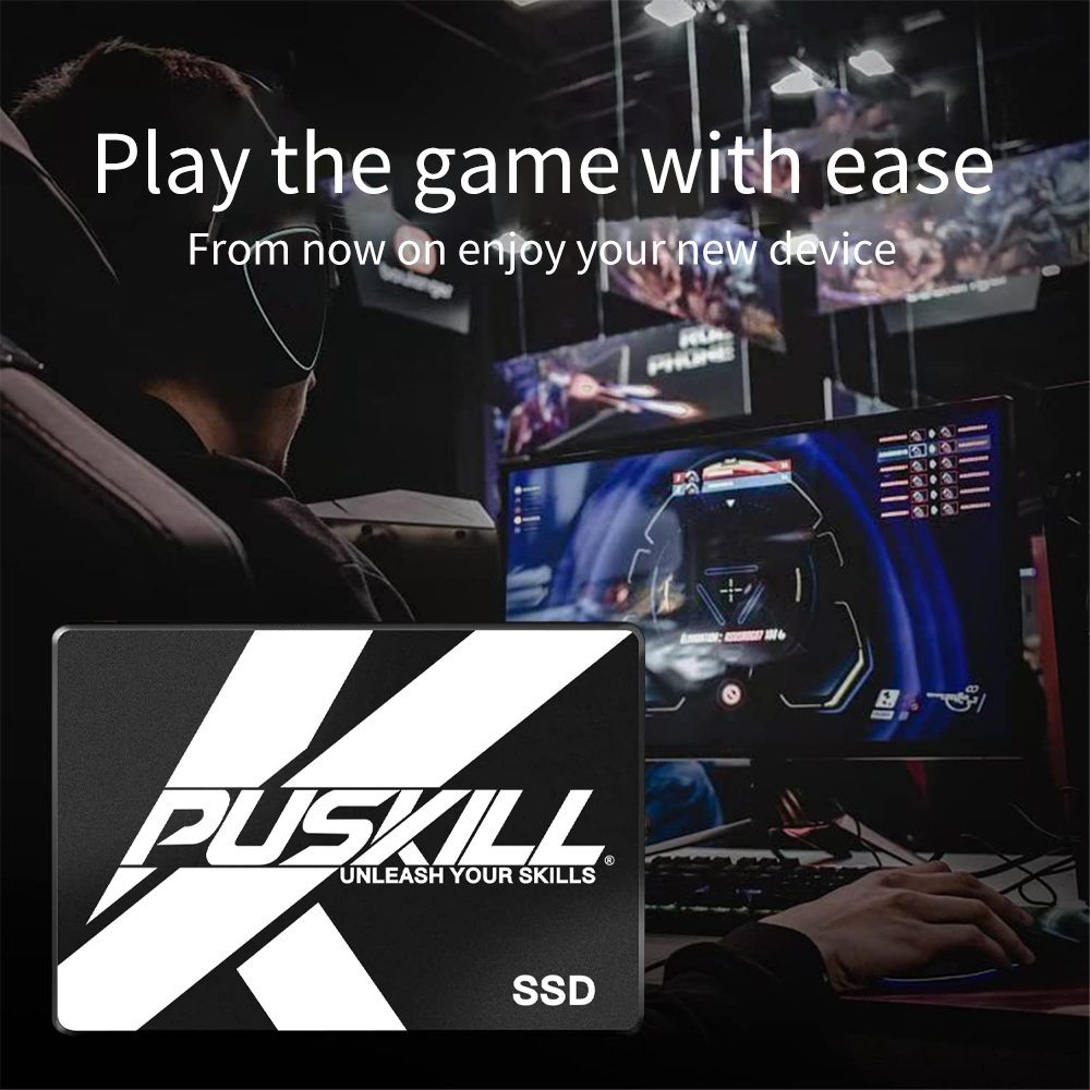 SSD Puskill, Sata III, 2,5 Polegadas, 520MB/s e 500MB/s