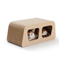 Griffoir pour chat en carton avec impression personnalisée, lit pour chat