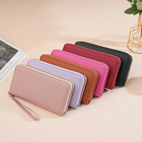 Dompet Panjang Wanita Kapasitas Besar dengan Ritsleting Gaya Korea Tas Ponsel Genggam Hadiah Promosi Perusahaan