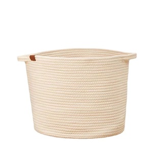 Nordic-style cotton <b>storage</b> <b>basket</b> for bedroom, suitable for changing clothes, <b>toys</b>, dirty laundry, snacks, and baby items. - Product Image 4