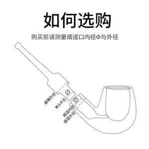Pipe Mouthpiece Accessories 3mm 9mm Straight Type Reusable For Smoking Pipes - Product Image 4