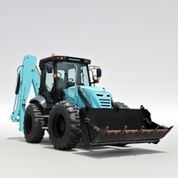 Chargeuse-pelleteuse 388H, capacité 2,5t, chargeuse sur pneus diesel robuste avec moteur haute puissance, garantie 1 an