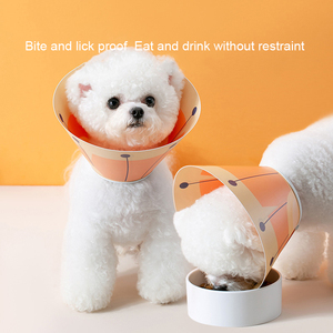 Carino stampa Elizabethan <span class=keywords><strong>collare</strong></span> Anti-leccatura per animali domestici forniture per la sterilizzazione regolabile copricapo per animali domestici - Product Image 3