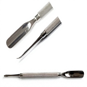 ASAP Herramienta Profesional Sostenible de Acero Inoxidable Reutilizable de Doble Punta en Forma de V para Empujar y Remover Cutículas para Uñas Limpias - Product Image 1