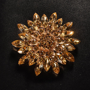 Haut de gamme japonais coréen cristal bijoux broche strass fixe broche pour femmes acrylique vêtements manteaux élégant mode broches - Product Image 2