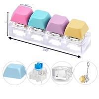 Porte-clés lumineux en acrylique pour clavier à clics, design anime personnalisé, couleur personnalisée, petite taille pour sacs