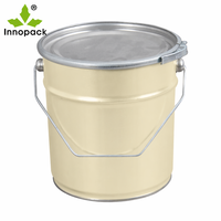 Fabricant de seaux métalliques de 5 L, vente en gros de seaux à peinture ronds en tôle avec couvercle à anneau de verrouillage