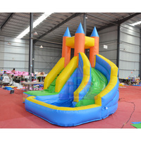 Château gonflable pour enfants avec toboggan, qualité commerciale, en PVC, petit modèle, directement de l'usine, avec piscine, idéal pour la location événementielle