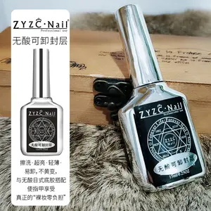 Zyzc esmalte saudável, sem ácido, cobertura superior, gel de borracha, polimento