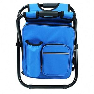 BSCI factory <b>Cooler</b> <b>Backpack</b> Insulated <b>Cooler</b> Picnic Bag Beach Chair Folding Stool Chair with <b>Cooler</b> Bag for Fishing 2 in 1 - Product Image 3