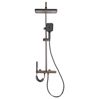 Columna de Ducha Termostática Cromada con Pantalla Digital LED de Temperatura y Teclas Tipo Piano para Proyectos Hoteleros, Venta al por Mayor
